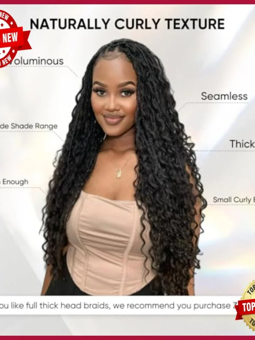 20 Inch Deep Wave Human Hair Extensions for Braiding 100g Bundles